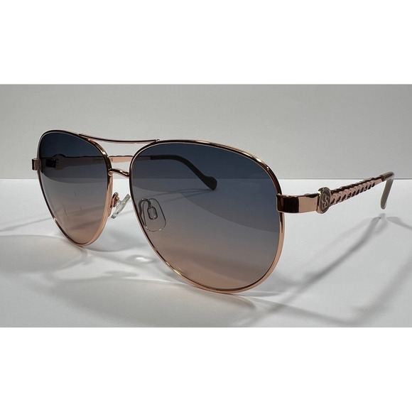 Jessica Simpson Rose Gold Aviator Sunglasses Gradient Lenses Women's *see pics - Picture 1 of 7